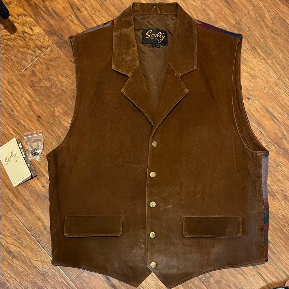 Scully Men's Rich Brown Suede Vest